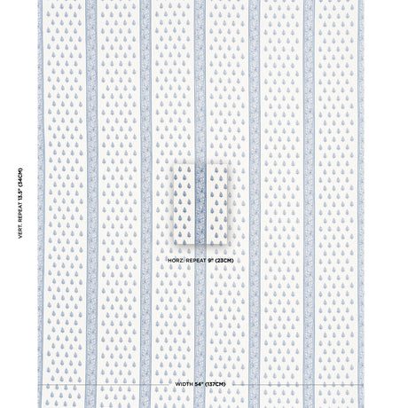 Schumacher Katsura Stripe Delft Fabric