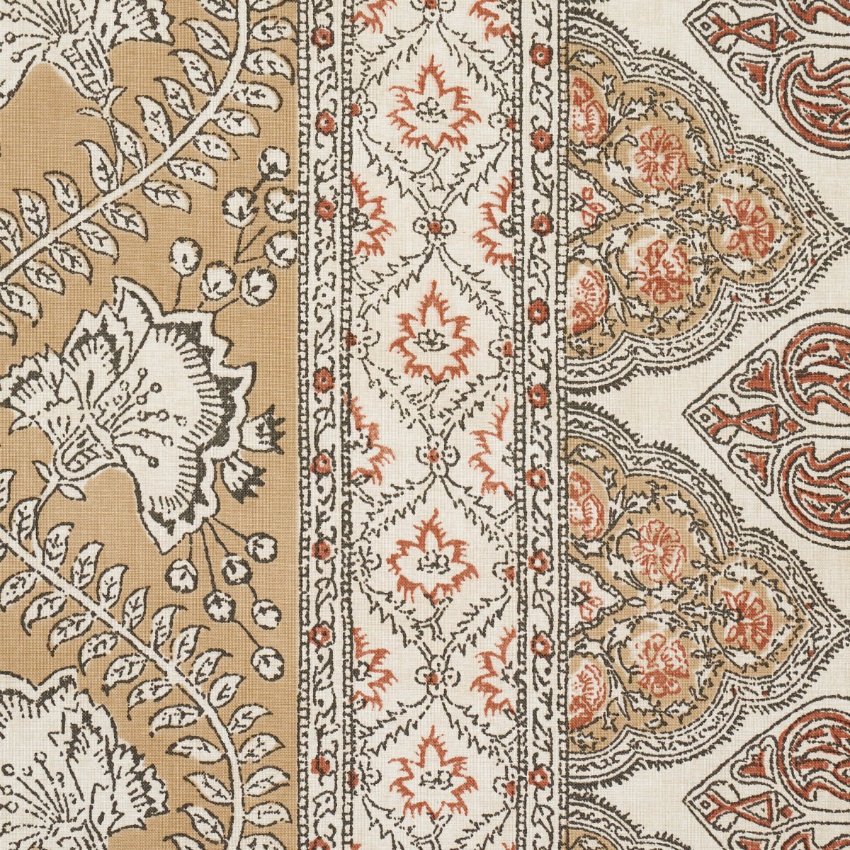 Schumacher Tombay Ochre Fabric - Eade's Wallpaper