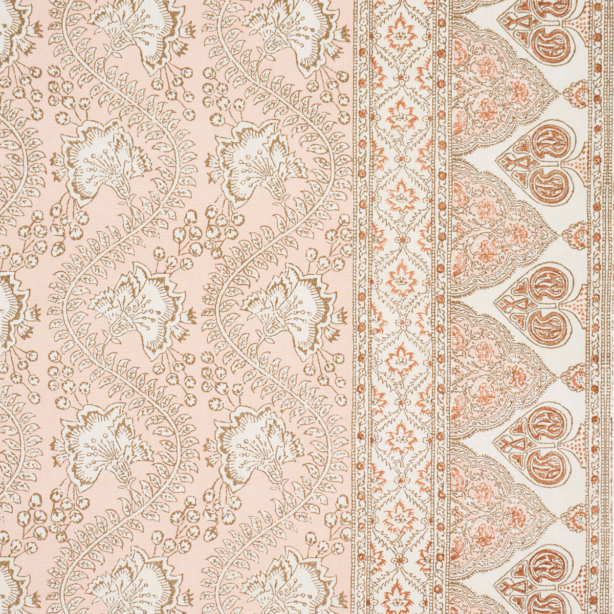 Schumacher Tombay Blush Fabric - Eade's Wallpaper