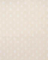 Schumacher Kerala Paisley White On Neutral Fabric