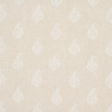 Schumacher Kerala Paisley White On Neutral Fabric