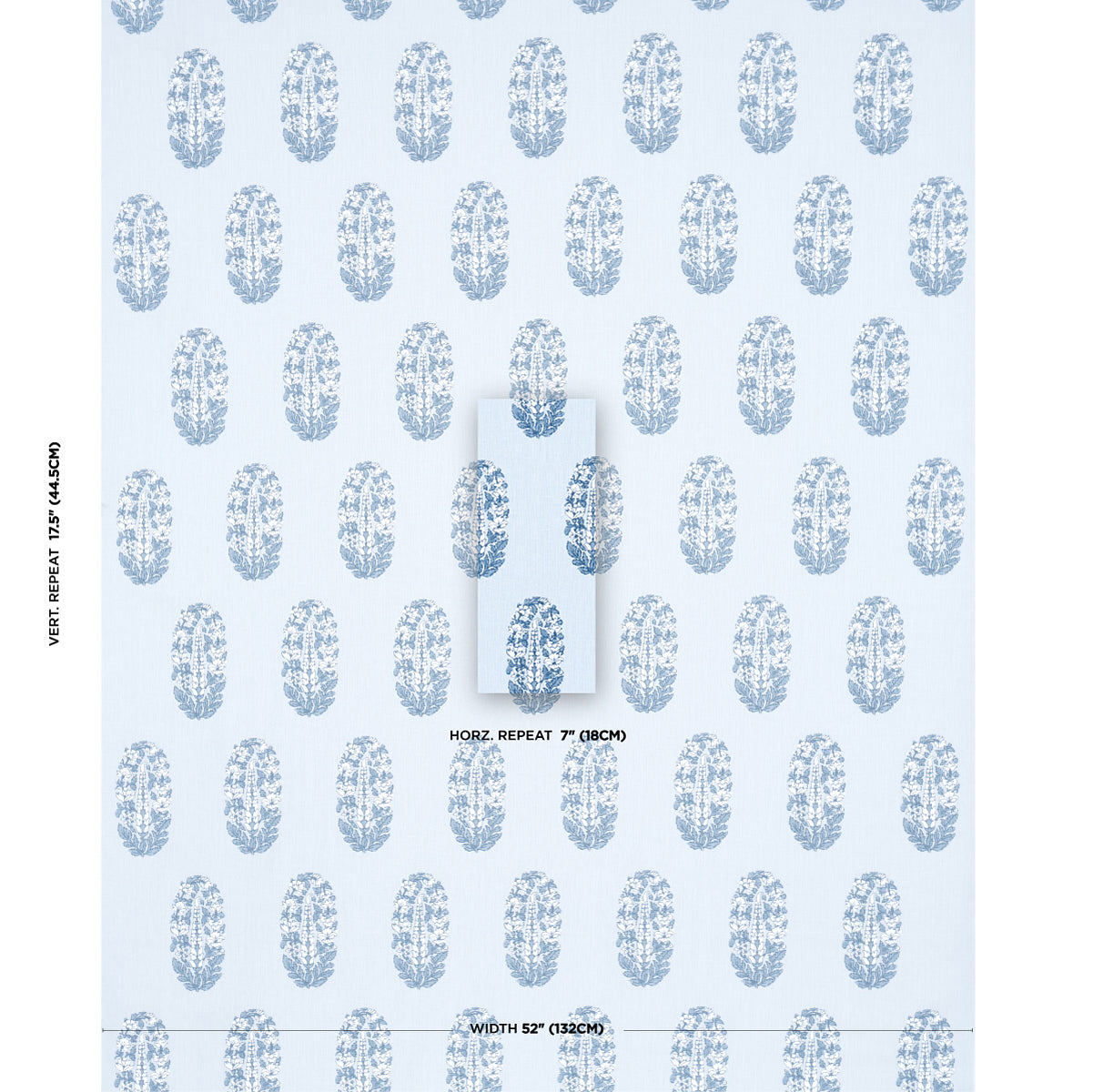 Schumacher Askandra Flower Chambray Fabric