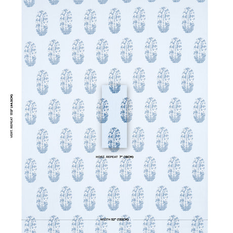 Schumacher Askandra Flower Chambray Fabric