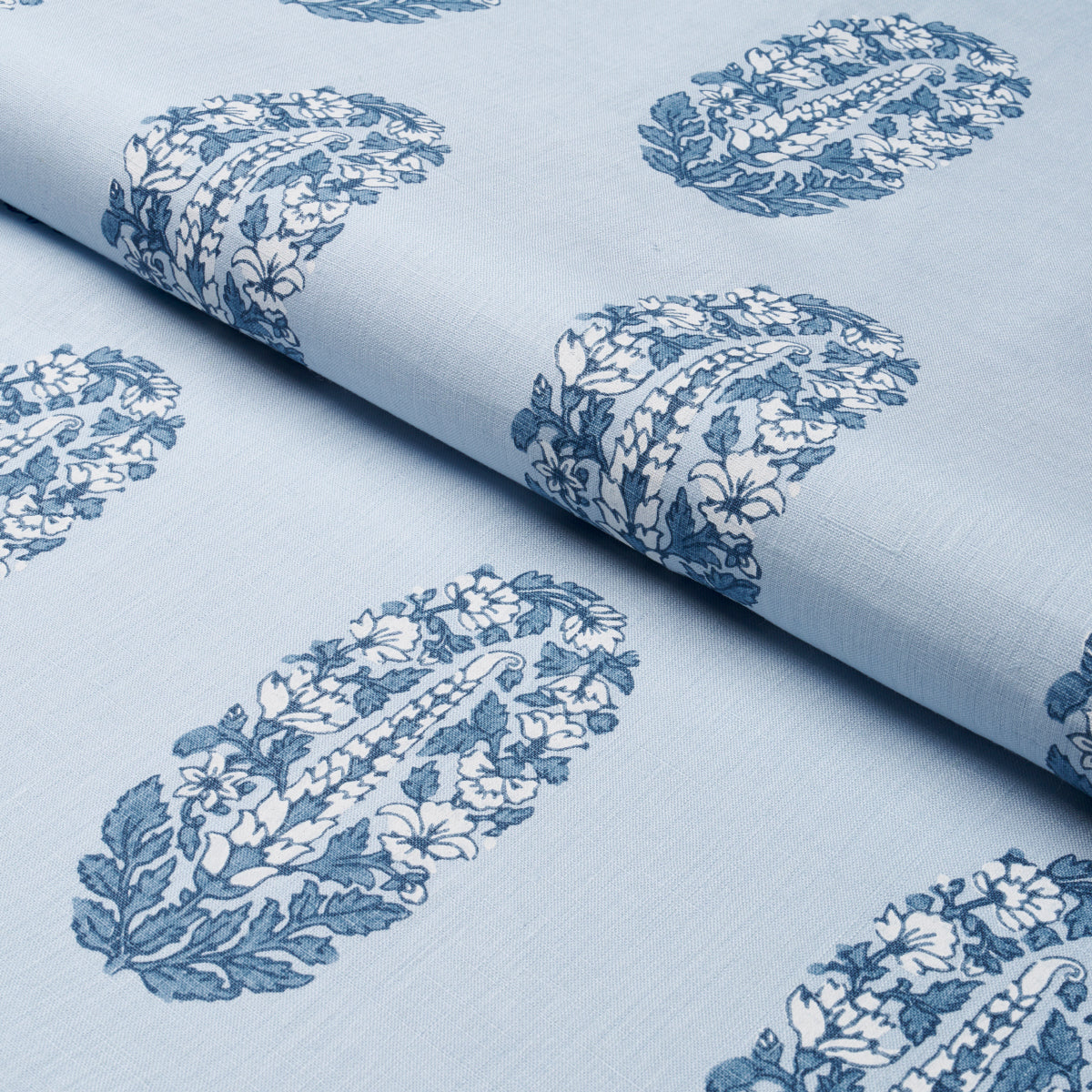 Schumacher Askandra Flower Chambray Fabric