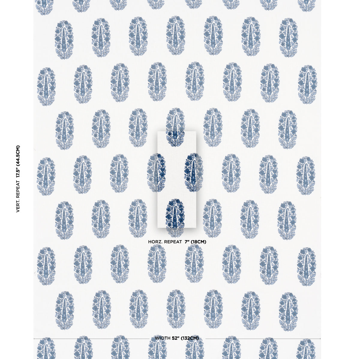 Schumacher Askandra Flower Delft Fabric