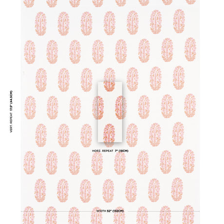 Schumacher Askandra Flower Tangerine Fabric