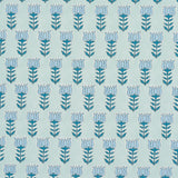 Schumacher Mia Tulip Mineral & Blue Fabric - Eade's Wallpaper