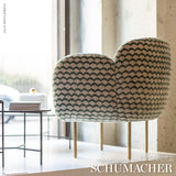 Schumacher Pollen Cut Velvet Soft Jade Fabric - Eade's Wallpaper