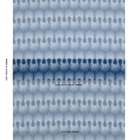 Schumacher Hedgehog Denim White Fabric