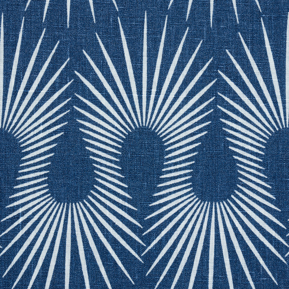 Schumacher Hedgehog Denim White Fabric