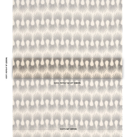 Schumacher Hedgehog Putty  Black Fabric