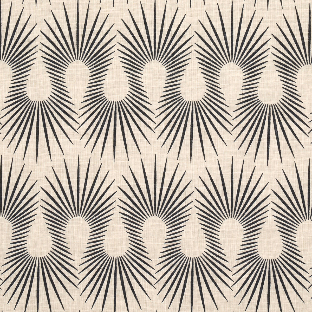 Schumacher Hedgehog Putty  Black Fabric