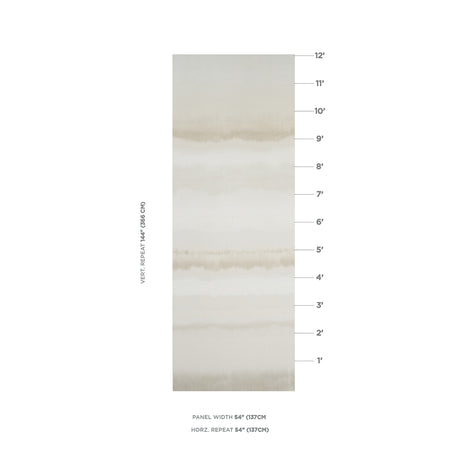 Schumacher Orissa Panel Alabaster Fabric - Eade's Wallpaper