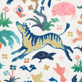 Schumacher Beasts Indoor/Outdoor Multi On Ivory Fabric