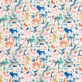 Schumacher Beasts Indoor/Outdoor Multi On Ivory Fabric