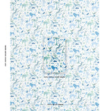 Schumacher Beasts Indoor/Outdoor Blue And Green Fabric