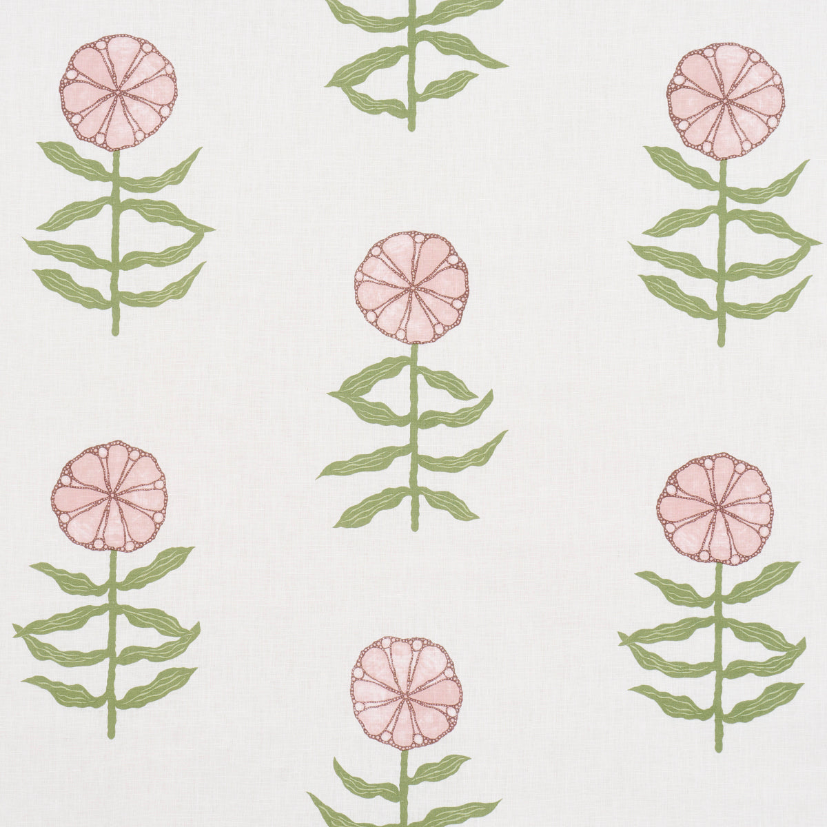 Schumacher Pretty Petals Blush Fabric - Eade's Wallpaper