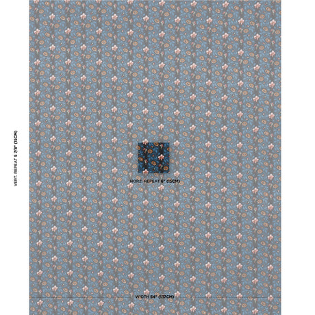Schumacher La Rue Stripe Midnight Fabric - Eade's Wallpaper