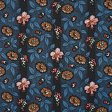 Schumacher La Rue Stripe Midnight Fabric - Eade's Wallpaper
