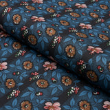 Schumacher La Rue Stripe Midnight Fabric - Eade's Wallpaper