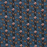Schumacher La Rue Stripe Midnight Fabric - Eade's Wallpaper