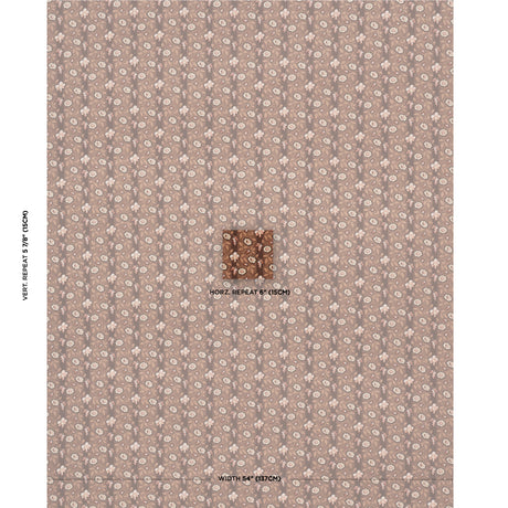 Schumacher La Rue Stripe Cognac Fabric - Eade's Wallpaper