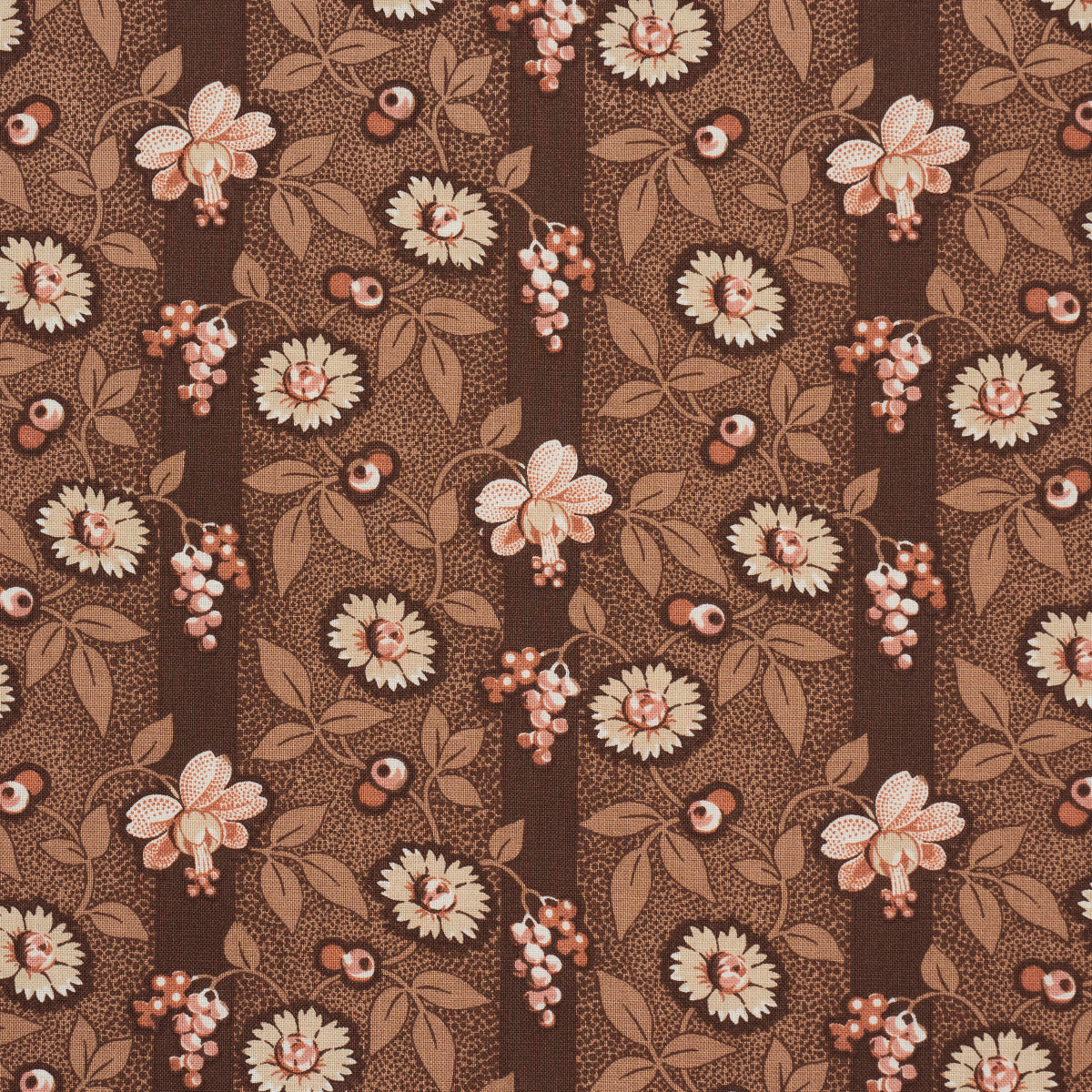 Schumacher La Rue Stripe Cognac Fabric - Eade's Wallpaper