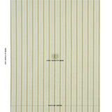 Schumacher Auguste Stripe Ciel & Leaf Fabric