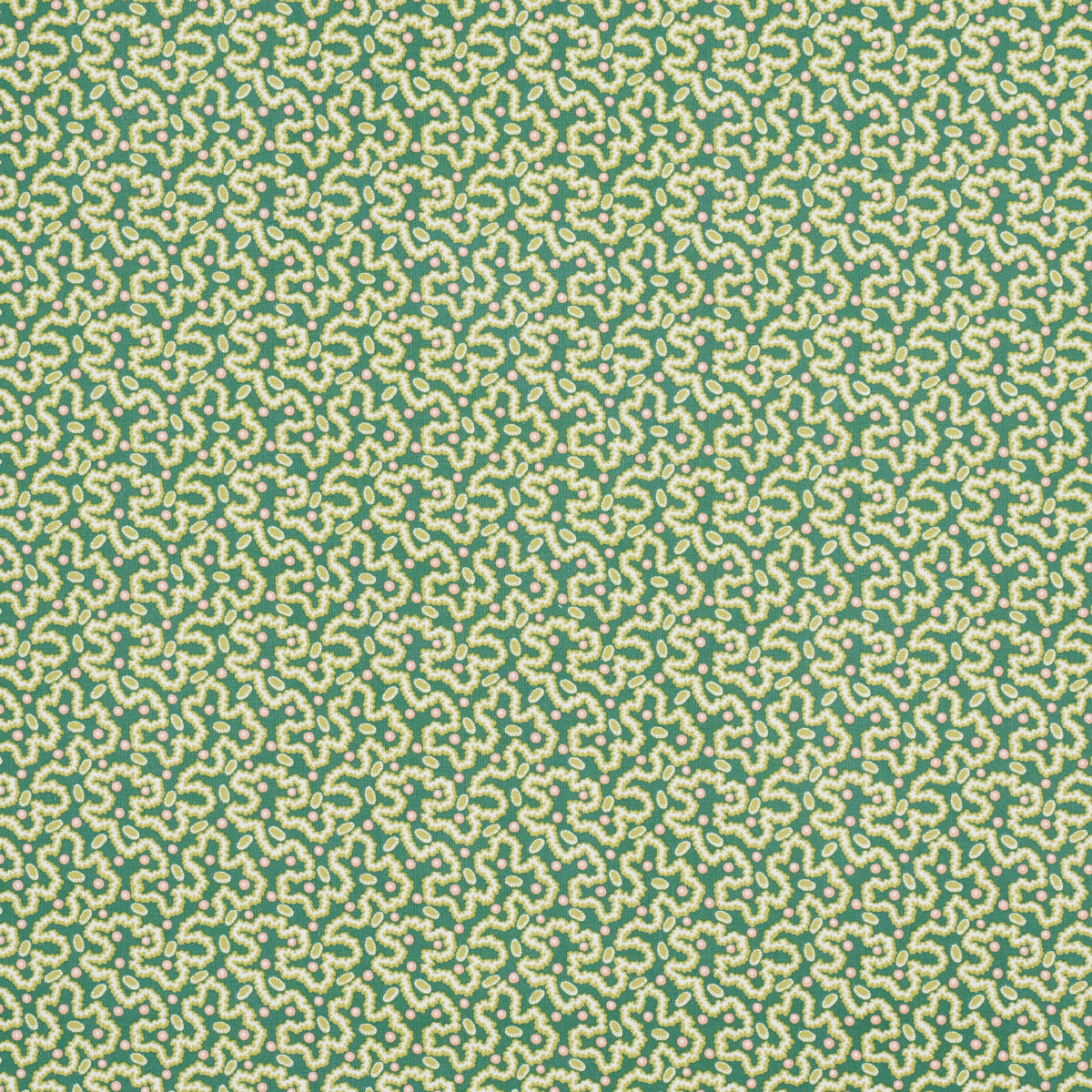 Schumacher Leonie Vermicelli Leaf Fabric - Eade's Wallpaper