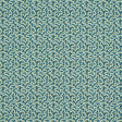 Schumacher Leonie Vermicelli Teal Fabric - Eade's Wallpaper