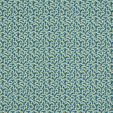Schumacher Leonie Vermicelli Teal Fabric - Eade's Wallpaper