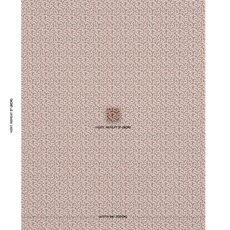 Schumacher Leonie Vermicelli Sepia Fabric - Eade's Wallpaper