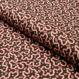 Schumacher Leonie Vermicelli Sepia Fabric - Eade's Wallpaper