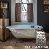 Schumacher Leonie Vermicelli Sepia Fabric - Eade's Wallpaper