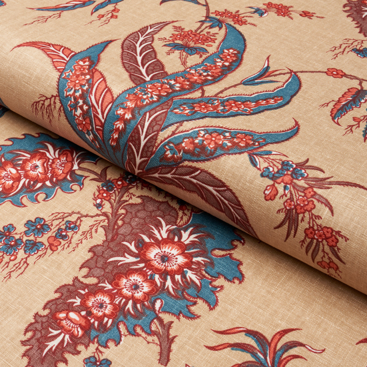 Schumacher Apolline Botanical Rouge & Bleu Fabric