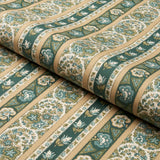 Schumacher Ines Paisley Mineral & Teal Fabric