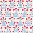 Schumacher Mughal Hand Block Print Crimson Sky Fabric - Eade's Wallpaper