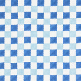 Schumacher Chequer Hand Block Print Blue Fabric