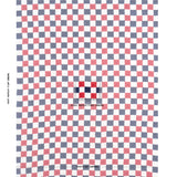 Schumacher Chequer Hand Block Print Red/Navy Fabric