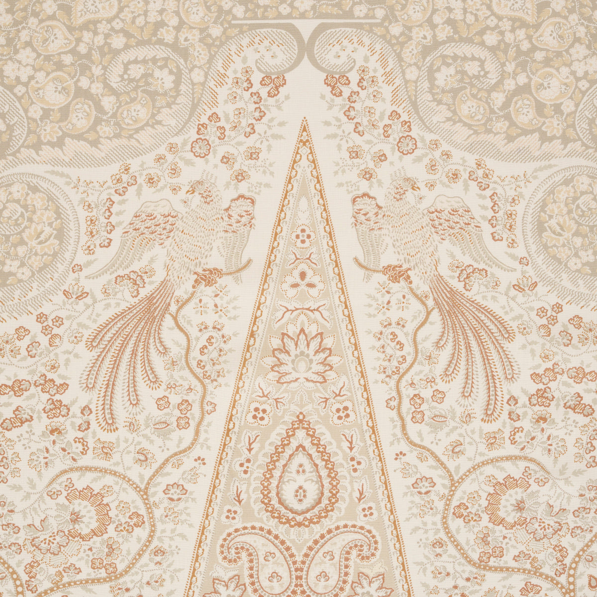 Schumacher Colmery Paisley Panel Parchment Fabric