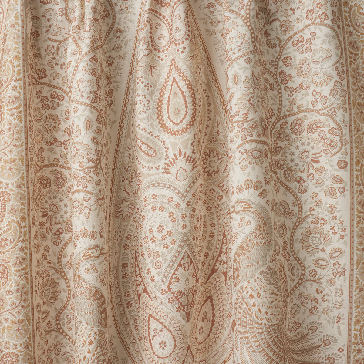 Schumacher Colmery Paisley Panel Parchment Fabric