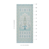 Schumacher Colmery Paisley Panel Peacock Fabric