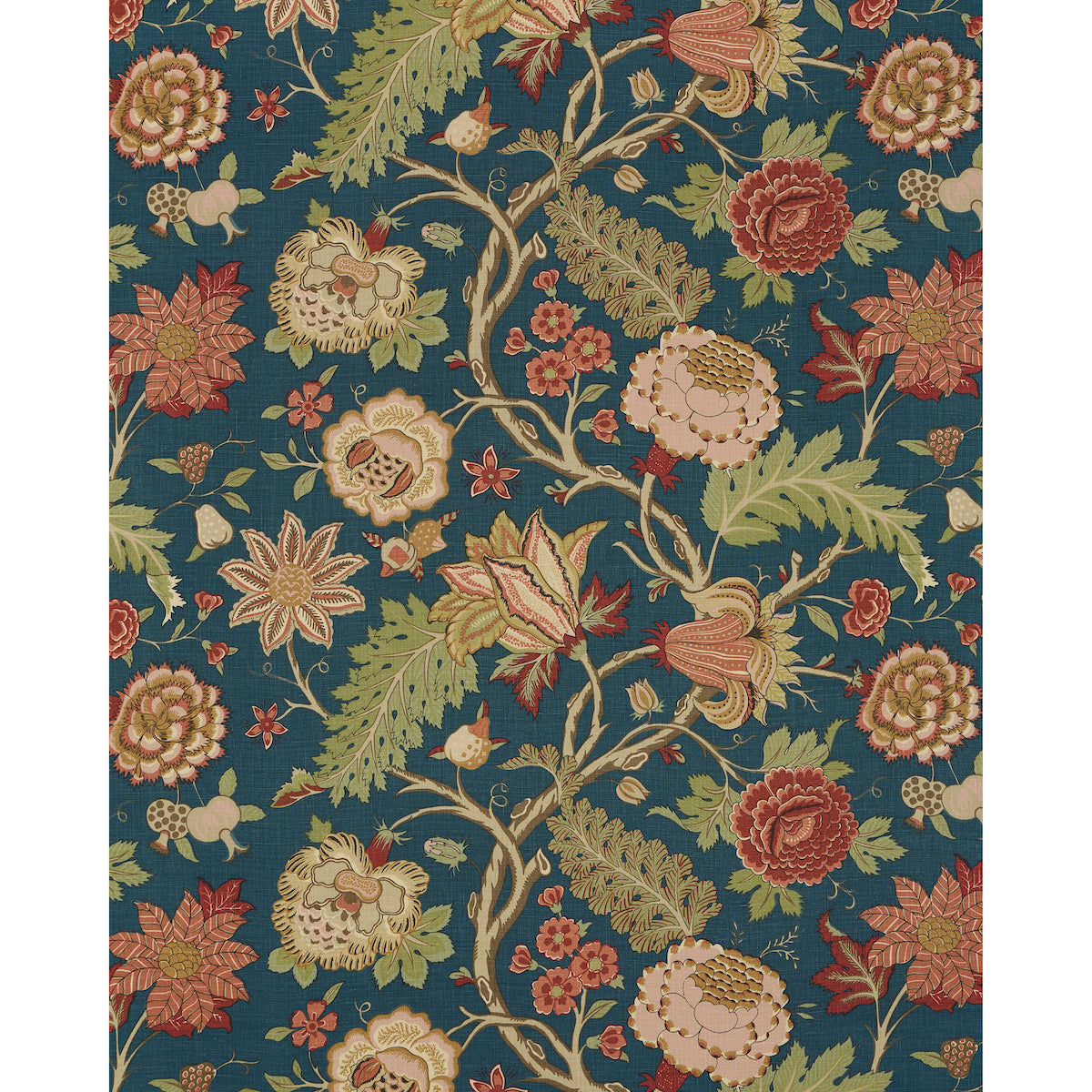 Schumacher Darsy Tree Of Life Peacock Fabric