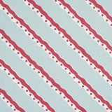 Schumacher Rousseau Stripe Rouge & Sky Fabric - Eade's Wallpaper