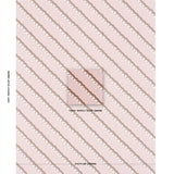 Schumacher Rousseau Stripe Cocoa & Blush Fabric - Eade's Wallpaper