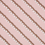 Schumacher Rousseau Stripe Cocoa & Blush Fabric - Eade's Wallpaper