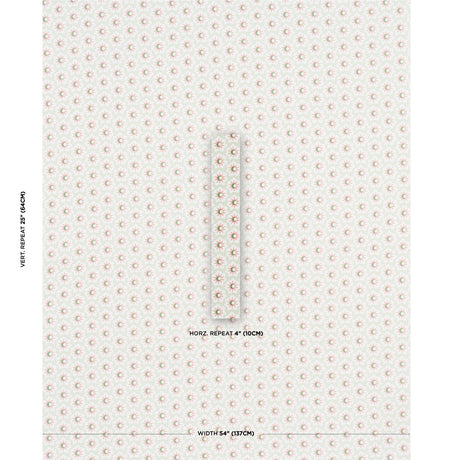 Schumacher Lucie Pink & Green Fabric - Eade's Wallpaper