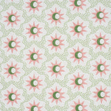 Schumacher Lucie Pink & Green Fabric - Eade's Wallpaper