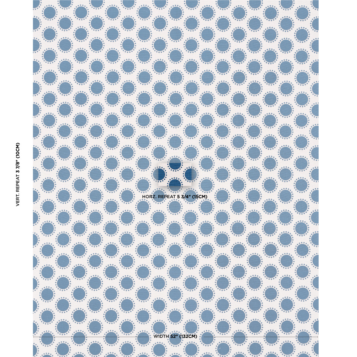 Schumacher Oompa Navy Fabric - Eade's Wallpaper
