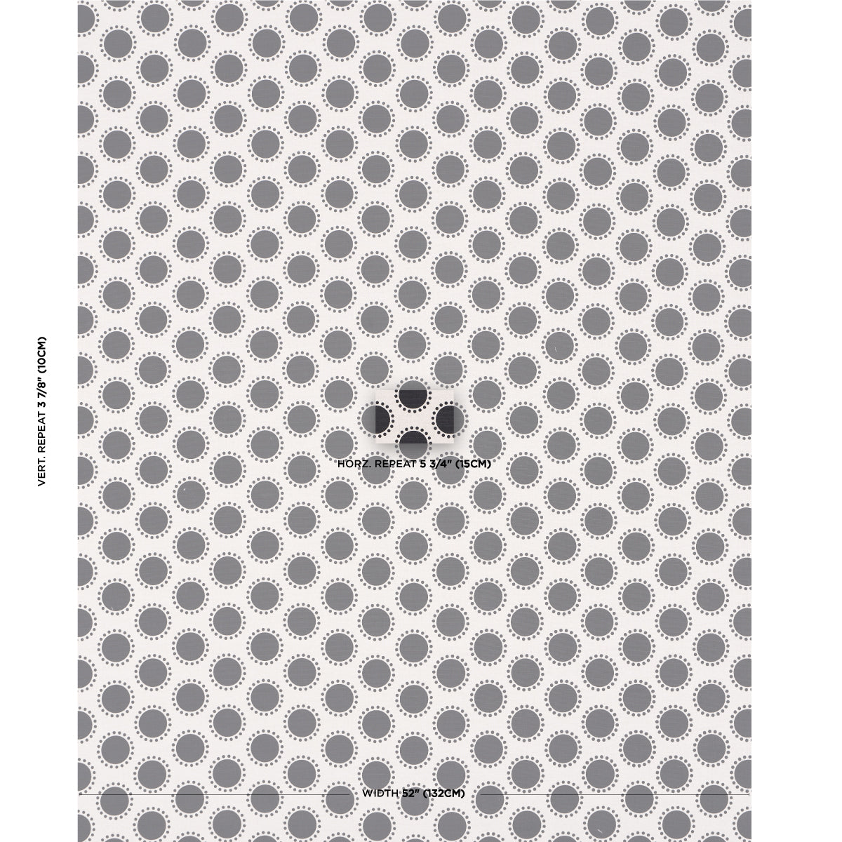 Schumacher Oompa Black Fabric - Eade's Wallpaper